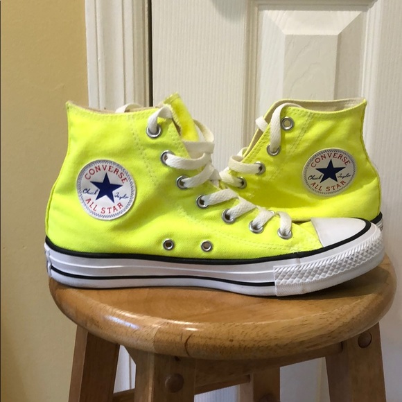 bright yellow converse